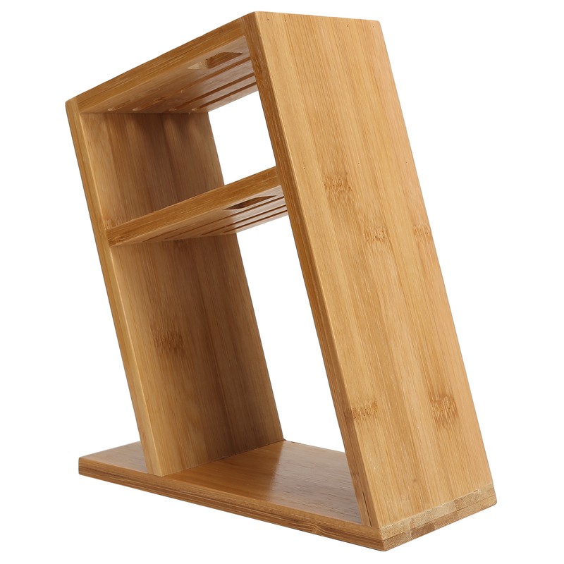 Bamboo Knife Holder Inclined Kitchen Knife Holder Multifunctional Bamboo Rack