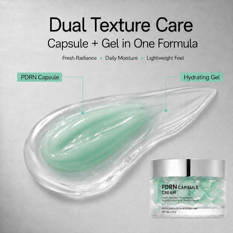 LROVFND PDRN Capsule Cream, Hydrating Face Moisturizer with Sodium DNA,