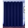Homehold 200x200cm Navy Blue Bathroom Curtain With Hooks, Extra Long