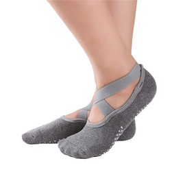 Win.Deeper Yoga Socks, Yoga Socks, Ballet, Pilates, Anti-Slip, Women's Hot Yoga Wear, 8.3 - 10.2 inches (21 - 26 cm), black/grey/blue