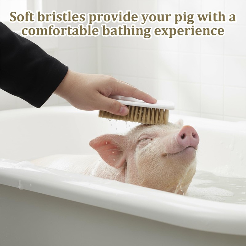 2 PCS Pig Toy, Pig Self-Grooming Scratch Brush with Hanging
