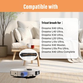 iAmoy TriCut Brush for Dreame X40 Ultra Complete, X40 Ultra, X40 Master, L40 Ultra, X30 Ultra, L10s Ultra, L10s Pro Ultra, L20 Ultra - Tangle-Free Design