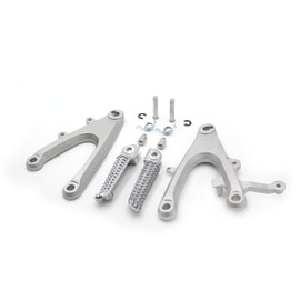 SMT-Silver Front Rider Foot Pegs Bracket Compatible With Yamaha Yzf R1 Yzf-R1 2004 2005 2006 [B00RUDY4OS]