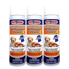 Pet Max Citrus Deodorizer All-Purpose Pet Mess Cleaner (Three 19oz Units)