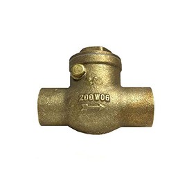 Libra Supply 3/4 inch Brass Swing Check Valve All Sweat, CxC, (Click in for more size options), 3/4-inch, 3/4'' Swing Check Valve