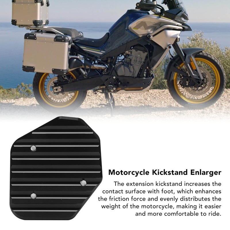 Motorcycle Kickstand Extender Foot Side Stand Extension Pad Support Plate