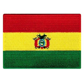 Cypress Collectibles - Bolivia Flag Patch - Premium Embroidered Appliqué - South American Country Iron On Patches - Dimensions: 3.5" x 2.5"