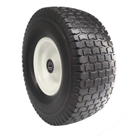 5.00-6 Tire and Wheel with 3/4 & 5/8 Bearings, 3” Hub Flat Free Lawn Mower Tire 13x5.00-6, 13 inch No-Flat Solid Foamed for Zero Turn Lawn Mower Tires Garden Tractor
