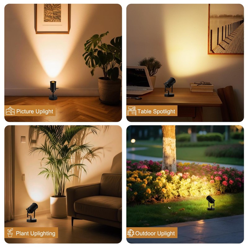 Vitnucrol Rechargeable Spot Lights Indoor with Remote, 5500mAh Battery Operated