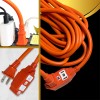 Extensión Eléctrica Uso Rudo Multicontactos 15 Metros 15a Naranja