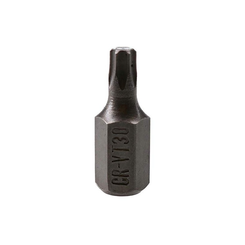 T30 Torx Star Bit 30mm Length 10mm Shank Chrome Vanadium