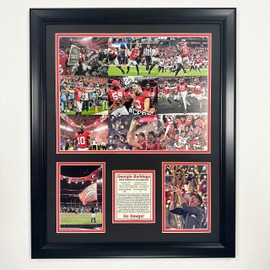 Legends Never Die, Inc. Georgia Bulldogs | 2022 CFP National Champions | 18"x22" Framed Photo Collage (Mosaic)