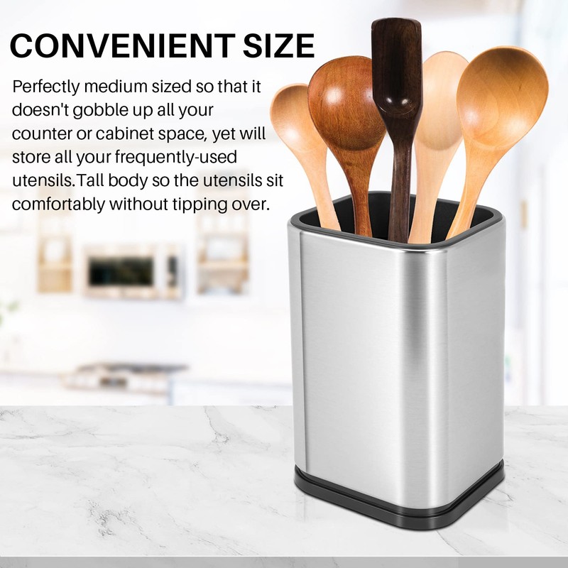 Bruafsir Stainless Steel Kitchen Utensil Holder, Kitchen Cutlery Storage, Utensil