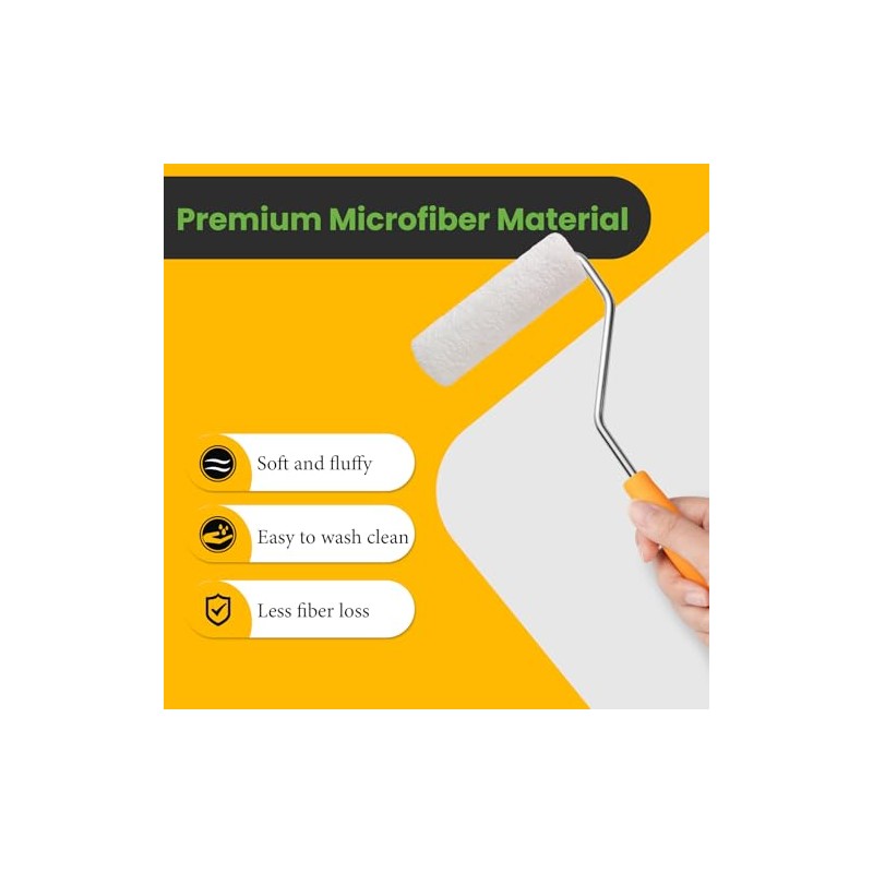 Mister Rui Paint Rollers, 5 Pack, 9 Inch Paint Roller
