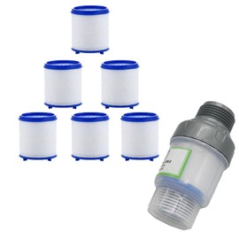 Washing Machine Faucet Filter with 6 Replaceable Filter Elements for Removing Sediment and Impurities Washing Machine Filtration System Purifier 7Pcs/Set