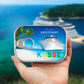 Money Gift Cruise Money Gift Boat Trip and Money Gift Sailing Gift Travel Fund for Ship Cruise Ship Sailing Globetrotter Sardine Box for Money Gifts Sea, Money Box