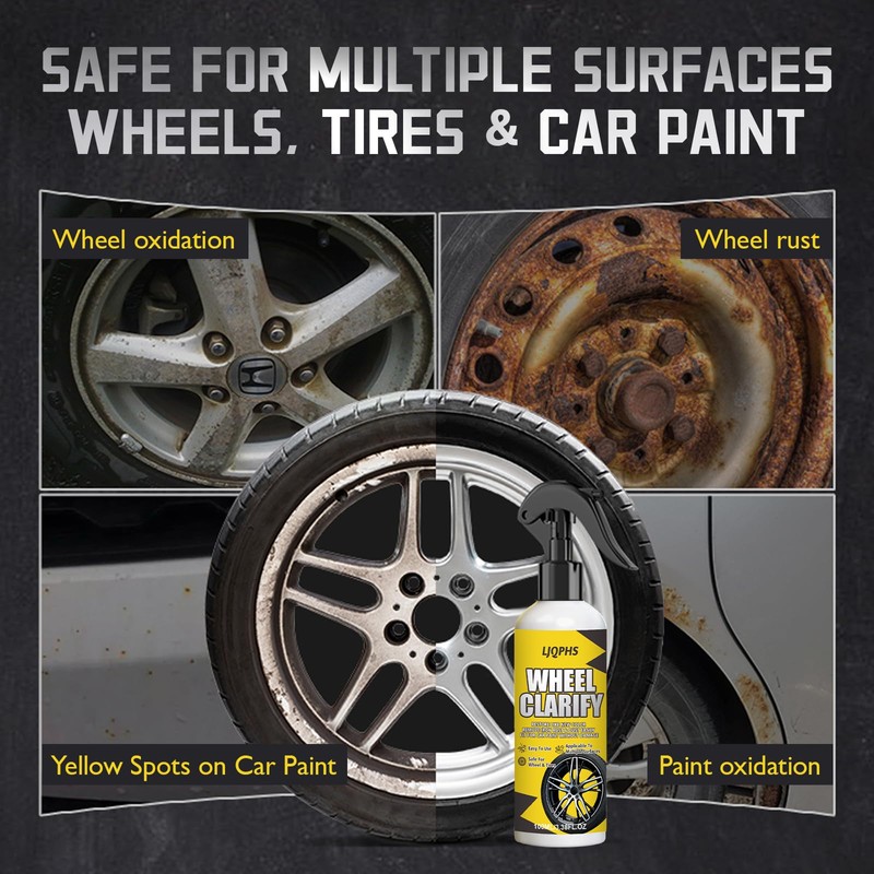 LJQPHS Car Wheel and Tire Cleaner Spray, Brake Dust Remover,