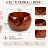 Wooden Yarn Bowl for Crochet & Knitting – Portable Pine