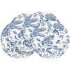 Artoid Mode Blue Floral Vinyl Round Spring Placemats Set of