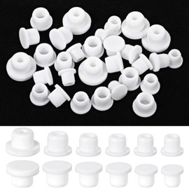 30 Pcs Salt and Pepper Stoppers Plugs, Silicone Salt and Pepper Shaker Plugs, 6 Size Replacement Flexible and Reusable Bottle Stoppers for Pots Bottles Home Kitchen a Secure Seal on Various Containers