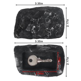 Habbiful Hide a Key Outside Weatherproof Fake Rock Safe Key Hider for Standard Sized Spare Keys Hidden Key Holder for Outside Home