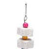 Tnfeeon Bird Beak Sanding Mineral Stone Colourful Bird Block Toy