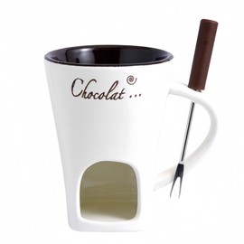 CREHNIL Chocolate Melting Mug Cheese Candy Mini Fondue Pot With Forks