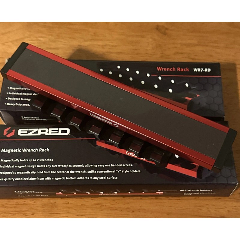 EZRED ONE EZRED WR7-RD Wrench Rack. Holds 7 Wrenches, Red,