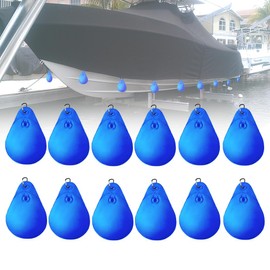 Boat Cover Water Bag with Hook, Marine Mooring Hanging Pouch Kit Boat Accessories, Windproof Winterizing Weight Waterbags, Blue, 8 Pcs