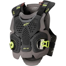 Alpinestars 6701520-1155-XXL A-4 Max Chest Protector Blk/Anth/Fluo YLW Xl/2X