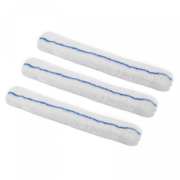 sourcing map Microfiber Scrubber Replacement Head for Window, Glass, Marble Wall, Home, Bathroom, 13.78 Inch, Blue White Pack of 3