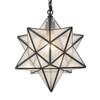 14'' Moravian Star Pendant Light Seeded Glass Star Lights with