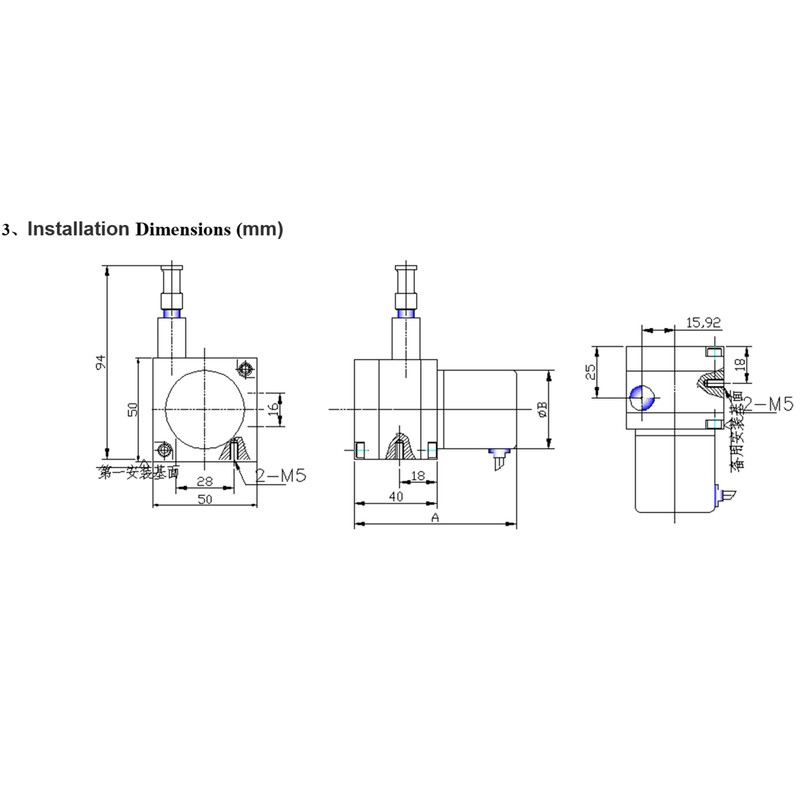 Economical 1000 mm Draw Wire Displacement Linear Encoder Sensor AB