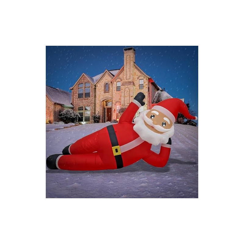 National Tree Company First Traditions Inflatable Waving Cheeky Santa, Includes