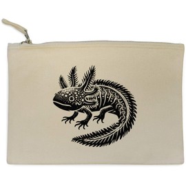 'Axolotl Salamander' Canvas Clutch Bag/Accessory Case (CL00039024)