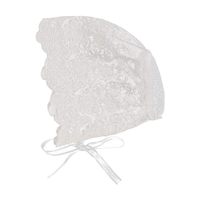 Lace Baby Girl Bonnet Cotton Christening Bonnet for Newborn Infant