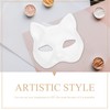 Alipis Cat Masks 5pcs White Paper Blank Hand Painted Japanese
