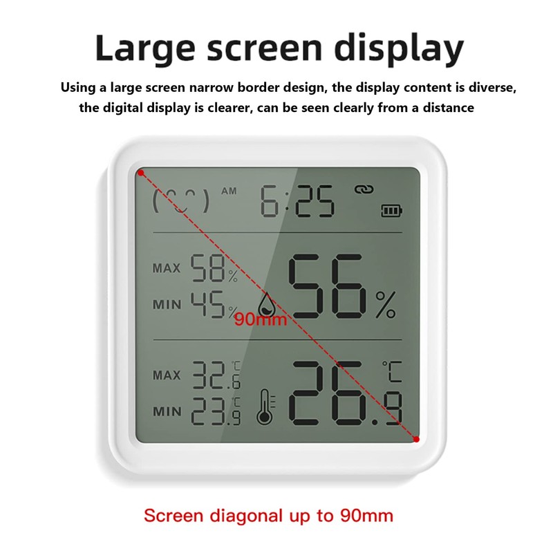Bluetooth Thermometer Hygrometer: Wireless Temperature Sensor with Data Storage and