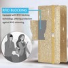 LOLOMLO Glitter Bling Checkbook Cover for Girls RFID Blocking Standard