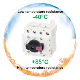 CNLonQcom Solar Isolator Disconnect Switch 32A DC 1500V 4 Poles Circuit Breaker for Solar PV System, Rvs and Homes(DIN Rail Mount, Lockable)