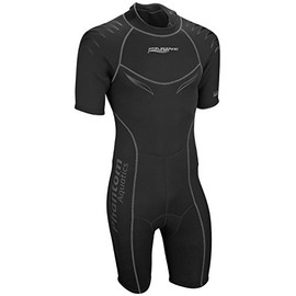 Phantom Aquatics Marine Men's Shorty Wetsuit, All Black - Large