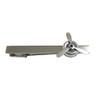 Silver Toned Propeller Square Tie Clip