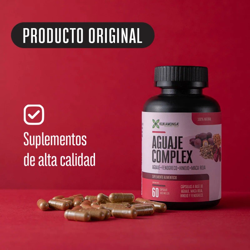Aguaje Complex 60 Cpsulas - Fenogreco Hinojo Maca Roja Sin