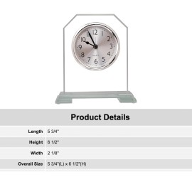 Clock Clear Glass Clock, 6 1/2" Clipped Corn, Wedding Bridal Shower Birthday Gift