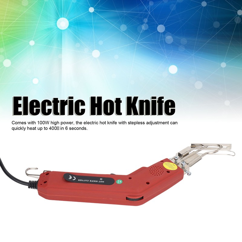 Electric Hot Knife 400℃ 100W Stepless Adjustment Fabric Cutter Cutting