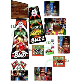 NO GOOD GOFERS Pinball Machine LAMINATED RAMP/FLAG/Deca