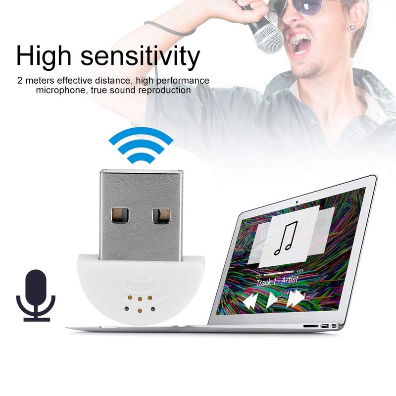 DEWIN Mini USB Microphone, Portable Noise Canceling Speech Recording Audio