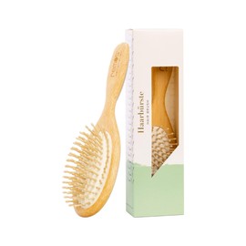 Remos Pneumatic Hair Brush Wide with Wooden Pins Made of Beech Wood - Full