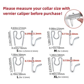 6 Pack Extra Links Prong Collar for Dog- Replacement 4.0mm Stainless Steel Pinch Collar for Dogs Links Extra Training Collar Links Fit 3.8mm Thickness Measure