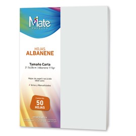 Mate | Papel Albanene 115 G | Tamaño Carta | 50 Hojas
